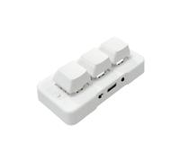 Fuhjythy MK321BT 3-Key Mini Customized Mechanical Keyboard Blue Switch USB+BT Dual-Mode Connection for Game Multimedia,White Easy to Use