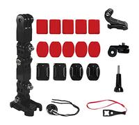 Fuhjythy Motorcycle Helmet Chin Mount Curved Adhesive Arm for Hero 9 8 7 6 5 4 Action Camera Accessories