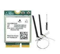 Fuhjythy MT7925 WIFI 7 Card MT7925 WIFI 7 Card with Antennas M.2 Triple Band BT5.3 WiFi Card Adapter