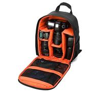 Fuhjythy Multi-Functional Camera Backpack, Waterproof Outdoor Camera Bag for Hiking Travel Sprots-Orange
