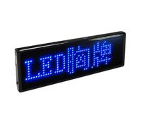 Fuhjythy Multilingual LED Digital Badge USB Rechargeable DIY Programmable Text Name Badge Scrolling Tag Sign Module Display A