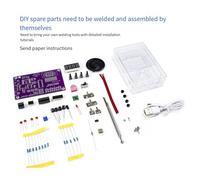 Fuhjythy New -017B DIY FM Radio Electronic Kit Adjustable Frequency 87-108MHz Digital Display DIY Soldering Project Practice