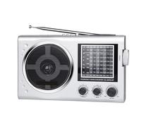 Fuhjythy New Radio EC3070BT FM Old-Fashioned Card with SW Mp3 Radio Bluetooth FM AM Adjustable Band Radio Silver&Gray