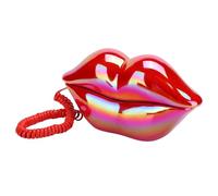 Fuhjythy New Red Lips Landline Phone European Fashionable Desktop Telephone Corded Fixed Phone for Home Hotel Office