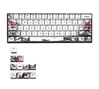 Fuhjythy Novelty Allover Dye Subbed 71 Key Profile Keycap for GH60 RK61 ALT61 GK61 GK64 Dz60 Keycaps,US