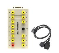 Fuhjythy OBDII OBD2 Breakout Box Car Break Out Box Car Protocol Detector Auto Can Test Box Automotive Connector Detector(B)