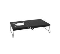 Fuhjythy Outdoor Stove Table Ultralight Steel Folding Foldable Camping Table forOutdoor Fishing, Hiking Black