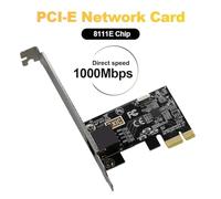 Fuhjythy PCI-E Network Card 10/100/1000Mbps RJ45 PCI Express Converter LAN Ethernet Gigabit Adapter PCIe for Desktop PC