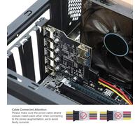 Fuhjythy PCI-E USB 3.0 7 Ports Expansion Card with 15pin SATA Power Connector PCIE X1 USB3.0 Adapter 5Gbps