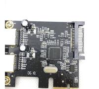 Fuhjythy PCIE Expansion Card PCI-E to 2-Port USB3.0 5Gbps Convert Card Riser for Win7/8/9/10/Linux