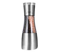 Fuhjythy Pepper and Salt Grinder 2 in 1,Dual Mill Shaker with Adjustable Coarseness By Ceramic Rotor, Kitchen Cooking Accessories