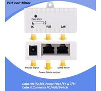 Fuhjythy Poe Splitter Poe Injector Rj45 Dc 5.5Mm x 2.1Mm Input Passive Poe Injector Splitter Adapter Connector For Ip Network Camera(White)