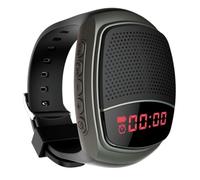 Fuhjythy Portable B90 Wrist Watch Bluetooth Speaker with FM Radio for Running, Outdoor Mini Wearable Speaker, Black