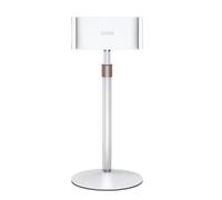 Fuhjythy Portable Monitor Tablet Holder Standing Adjustable Monitor Stand Height Tablet Bracket Desktop Clamp Stand Mount White