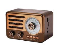 Fuhjythy Portable Retro Radio Mini FM/AM/SW Radio Receiver Vintage Bluetooth Speaker with LED Flashlight Support TF Card USB AUX