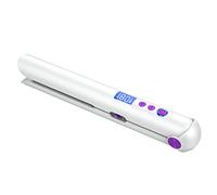 Fuhjythy Portable USB Rechargeable Hair Straightener and Curler with Power Bank Travel Flat Hair Wand Wireless Straightening A