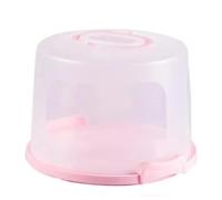 Fuhjythy Practical Home Cake Box Dust Proof Plastic Pastry Storage Boxes Dessert Container Round Cake Carrier