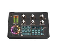 Fuhjythy Professional Live Sound Card Mixer with DJ Effects Voice Changer, and BT Wireless Audio Interface for Audio Recording