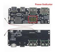 Fuhjythy QC4.0 QC3.0 LED Dual USB 5V 4.5A 22.5W Micro/Type-C USB Mobile Power Bank 18650 Charging Module Temperature Protection Easy Install,A