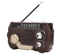Fuhjythy Radio Hand Crank Power Generation Solar Charging Three-Band Bluetooth Card MP3 Multifunction Play Radio