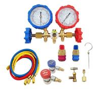 Fuhjythy Refrigerant Manifold Gauge Set Air Conditioning Tool for R410A R32 R134A Air Condition Refrigeration Tool Spare Parts Accessories