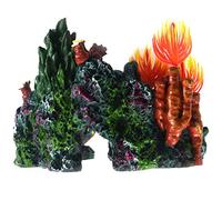 Fuhjythy Resin Coral Plant Shell Reef Mountain Fish Tank Cave Aquarium Ornament Decor
