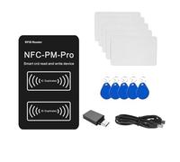 Fuhjythy RFID Smart Chip Reader PM PRO Decoder+5XUID Card+5XCUID Keychain NFC Key Copier 13.56Mhz 125Khz Badge Write Token Clone