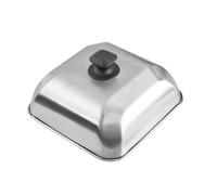 Fuhjythy Round Hamburger Lid Stainless Steel Griddle Dome Cover Cheese Melting Dome Griddle GrillAccessories for Steak BBQ Picnic