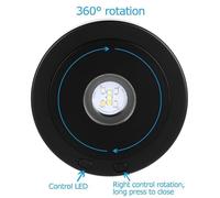 Fuhjythy Round Stand Led Rotating Display Stand Base for Crystals Lighted Base 8 Light Modes Display Pedestals(Wood Color)