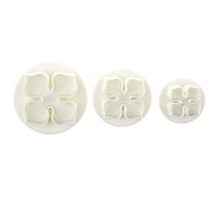 Fuhjythy Set of 3 Laurustinus/Hydrangea Sugarcraft Cake Decorating Plunger