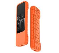 Fuhjythy Silicone Proof Soft Cover Waterproof Protective Case Rectangle Sleeve for TV 4K Remote Control Orange