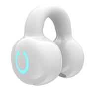 Fuhjythy Single-Pack Sports Bluetooth Headset Ear Clip Type Non-In-Ear Stereo Ultra-Long Standby Mini Headset Easy Install Easy to Use White