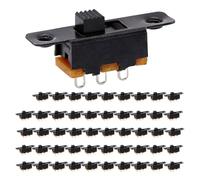 Fuhjythy Slide Switch Panel Mount 3 Solder Lug Pin on/Off 2 Position 50Pcs