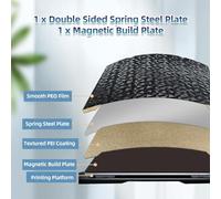 Fuhjythy Smooth PEO Textured+PEI Build Plate, PEO PEI Spring Steel Print Bed with Magnetic Build Plate Steel for K1/ 5 S1