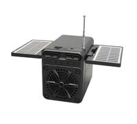Fuhjythy Solar Emergency Charging FM Radio Multifunctional Bluetooth Speaker TF Card U Disk Playback with 18650 Battery
