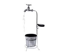 Fuhjythy Solar Powered Water Faucet Lights Waterproof LED Planter Lamp for Patio Pathway Walkway Lawn Garden