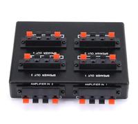 Fuhjythy SP-24 Mini 2-in-4-OUT Stereo Audio Selector Amplifier Switcher Box Speaker Splitter