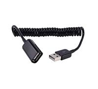 Fuhjythy Spiral Coiled USB A male to A female adapter adaptor Cable 1M 3FT