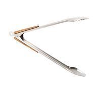 Fuhjythy Stainless Steel BBQ Tongs Kitchen Heat Wood Handle Larger Tong Kitchen Outdoor Tools BBQ Clips Barbecue Clip