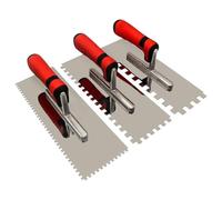 Fuhjythy Stainless Steel Square Notched Trowel Set forWall Floor Tiling Installation Trowel forTile Installation