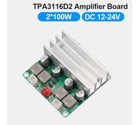 Fuhjythy TPA3116D2 Digital Amplifier Board 2 Channel Class D Audio Amplifier Module 2x100W High Power Stereo AMP Module DC12-24V