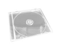 Fuhjythy Transparent Plastic CD/DVD Case Single Piece Disc Storage Organizer Album Box for Media Protection