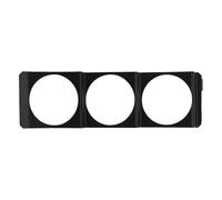 Fuhjythy Triple 52mm x 3 Gauge Holder Pod Panel - Standard Stereo Radio Slot Single Din Universal
