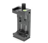 Fuhjythy Tripod Head Bracket Mobile Phone Holder Clip with Spirit Level and Cold Shoe Mount for Phone Flashlight