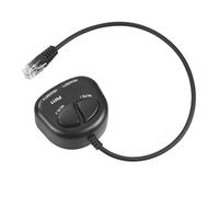 Fuhjythy TWO Mute Switch Training Adapter Dual RJ9 Sockets to RJ9 Headset Male Plug for Call Center Headset Training Adapter 4P4C