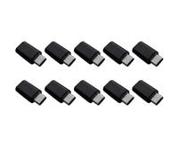 Fuhjythy Type-C Converter Adapter Android Mini to Type-C OTG Converter Head Data Type-C Mini Converter Easy Install Easy to Use,Black