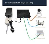 Fuhjythy USB 5V 9V 12V Output DIY 18650 Battery UPS Power Supply Box for DVR Wireless Router Modem Mobile Phone LED
