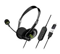 Fuhjythy USB Computer Headset Business Operator Special Headset Wired Headset In-Line Control Headset with Typec Adapter,