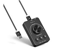Fuhjythy USB Volume Control Knob Multimedia Computer Speaker Controller Adjust Knob One-Key Mute Bluetooth with Play Pause Skip