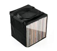 Fuhjythy Vinyl Record Carrying Storage Case Travel Storage Bag Dustproof Portable Case with Lid Handles for 12 Inch Vinyl Albums